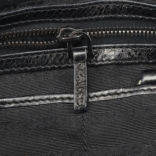 Celine Black Crackled Leather Bittersweet Bag