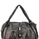 Celine Black Crackled Leather Bittersweet Bag