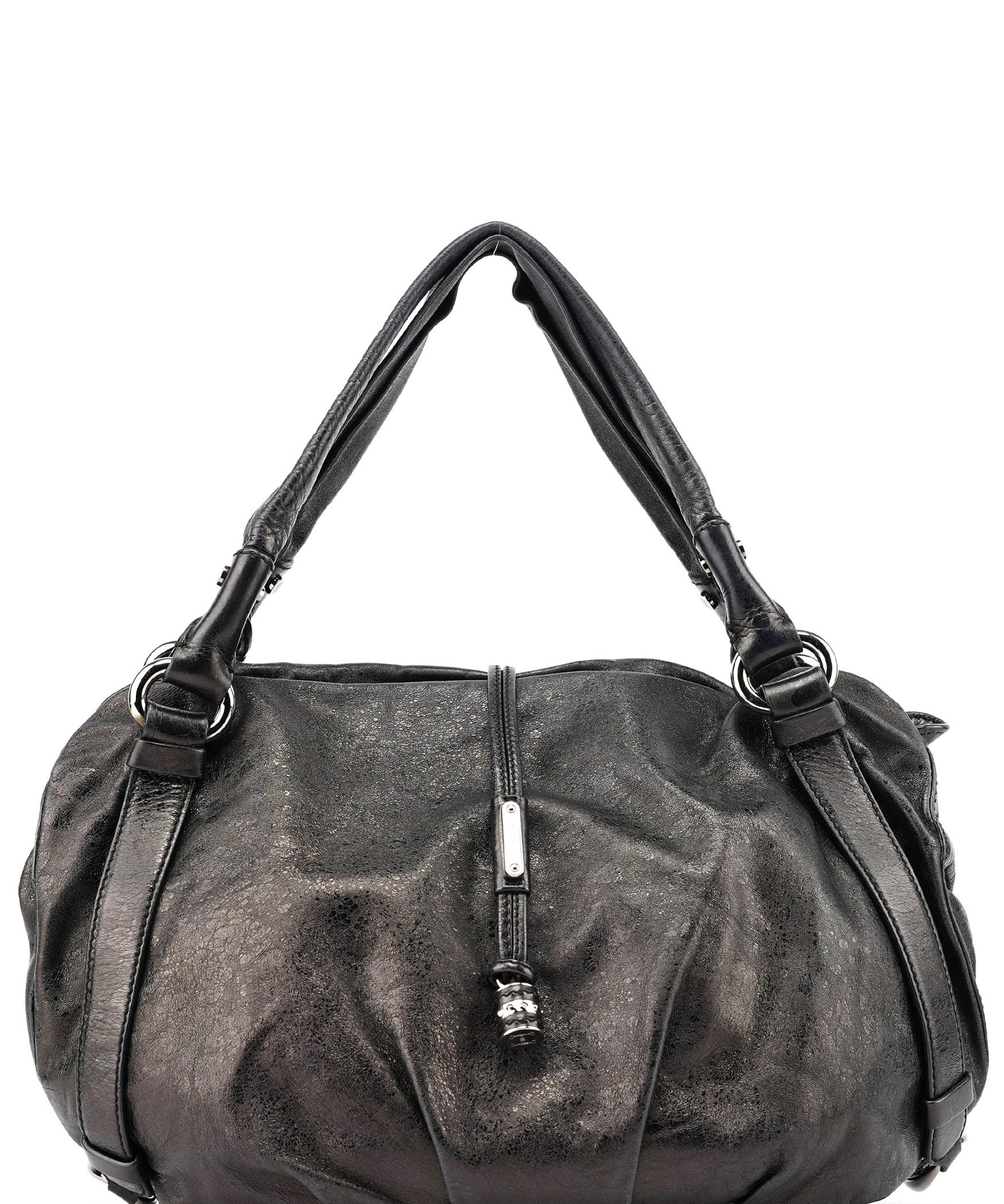 Celine Borsa Bittersweet in pelle craquelé nera