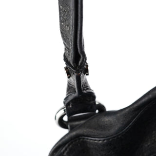 Celine Black Crackled Leather Bittersweet Bag