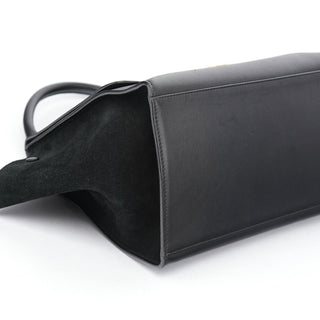 Celine Black Embossed Calfskin Trapeze 2-Way Bag