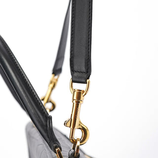 Celine Black Embossed Calfskin Trapeze 2-Way Bag