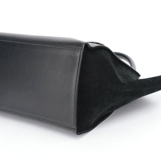 Celine Black Embossed Calfskin Trapeze 2-Way Bag