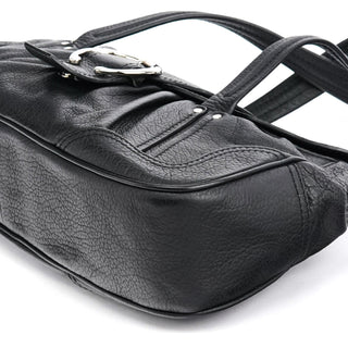 Celine Black Leather Belt Tote Bag