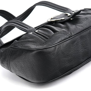 Celine Black Leather Belt Tote Bag