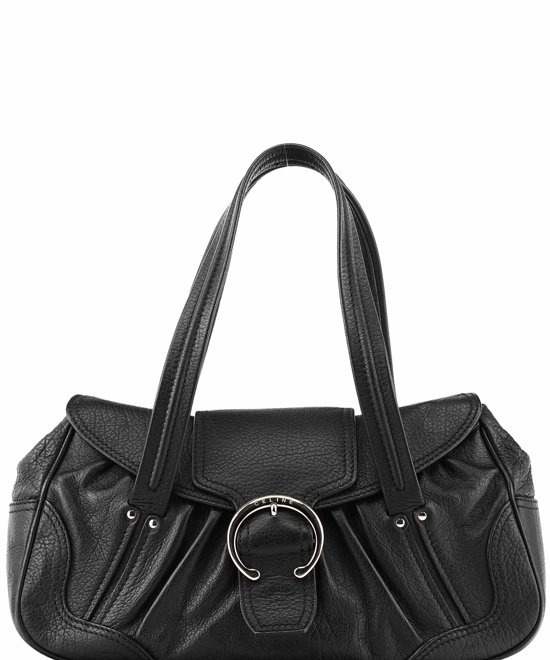 Celine Borsa tote Belt in pelle nera