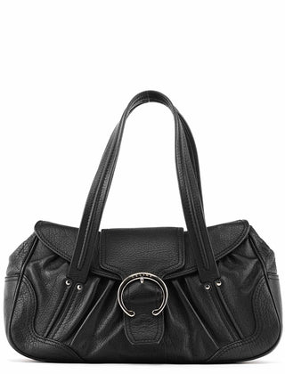 Celine Black Leather Belt Tote Bag
