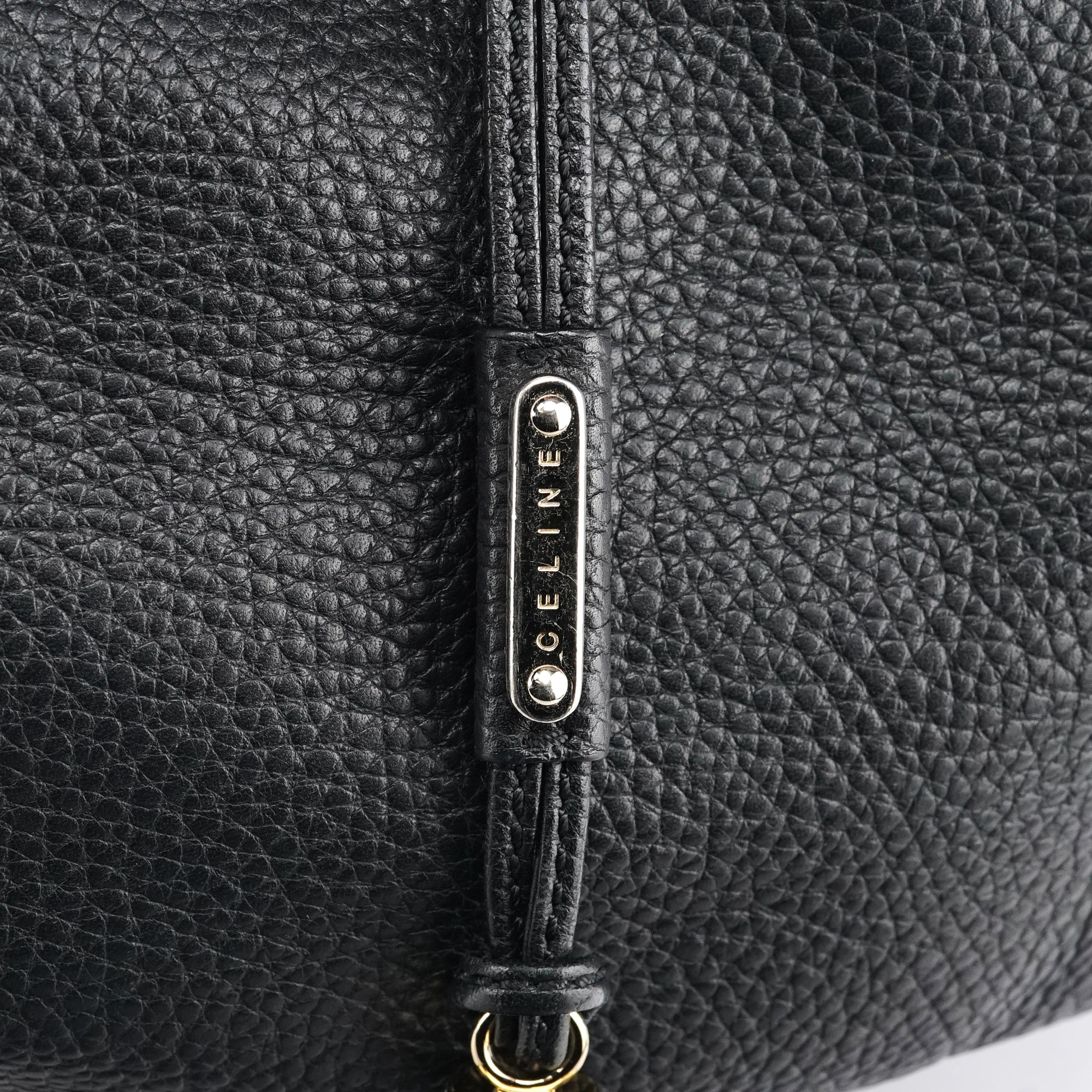 Celine Black Leather Bittersweet Hobo Bag