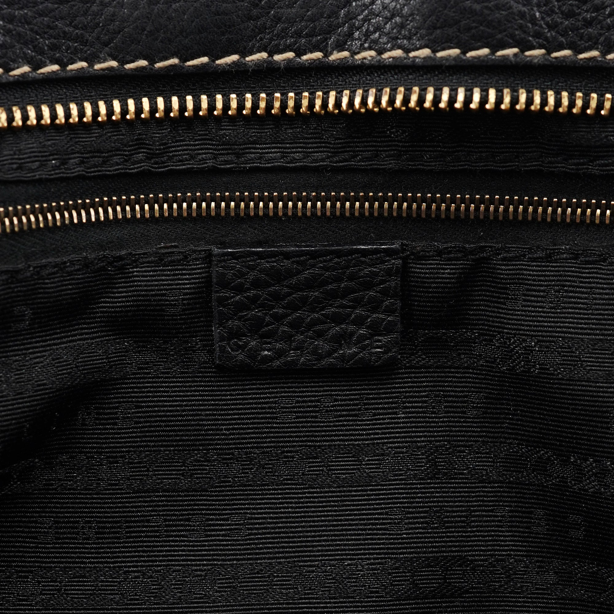 Celine Black Leather Bittersweet Shoulder Bag