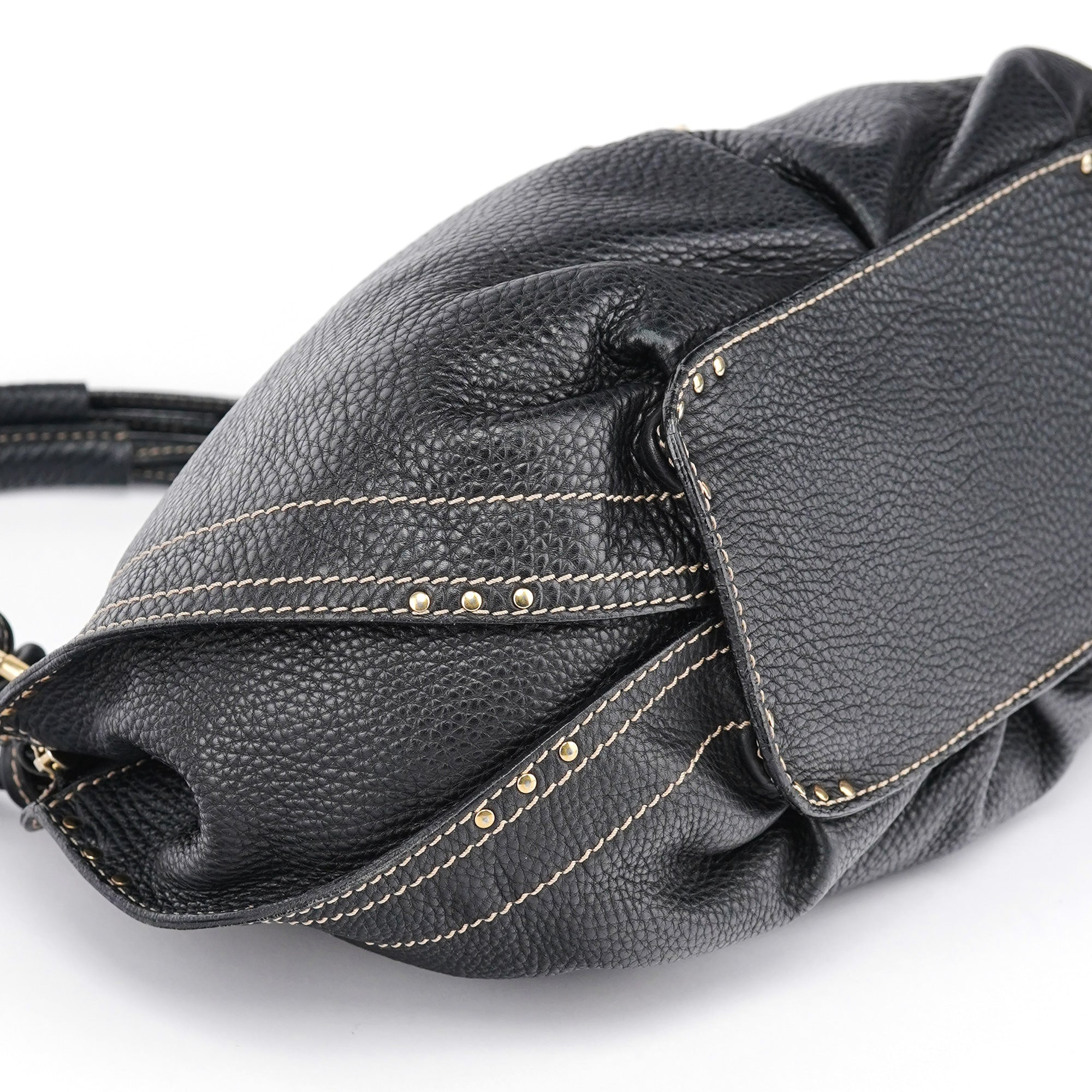 Celine Black Leather Bittersweet Shoulder Bag