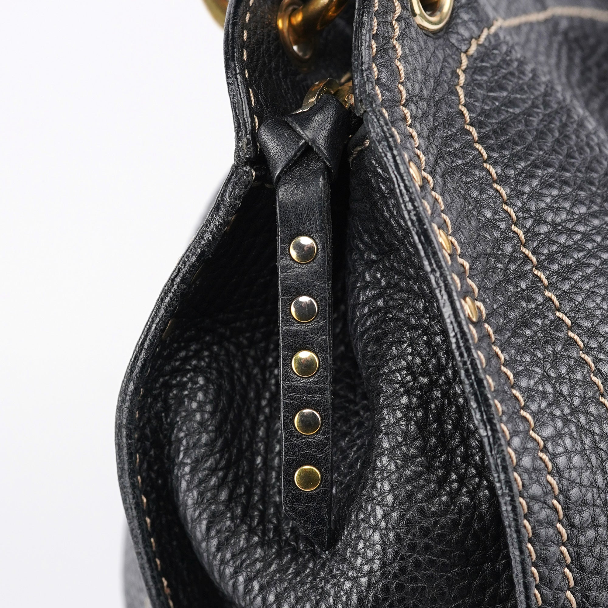 Celine Black Leather Bittersweet Shoulder Bag