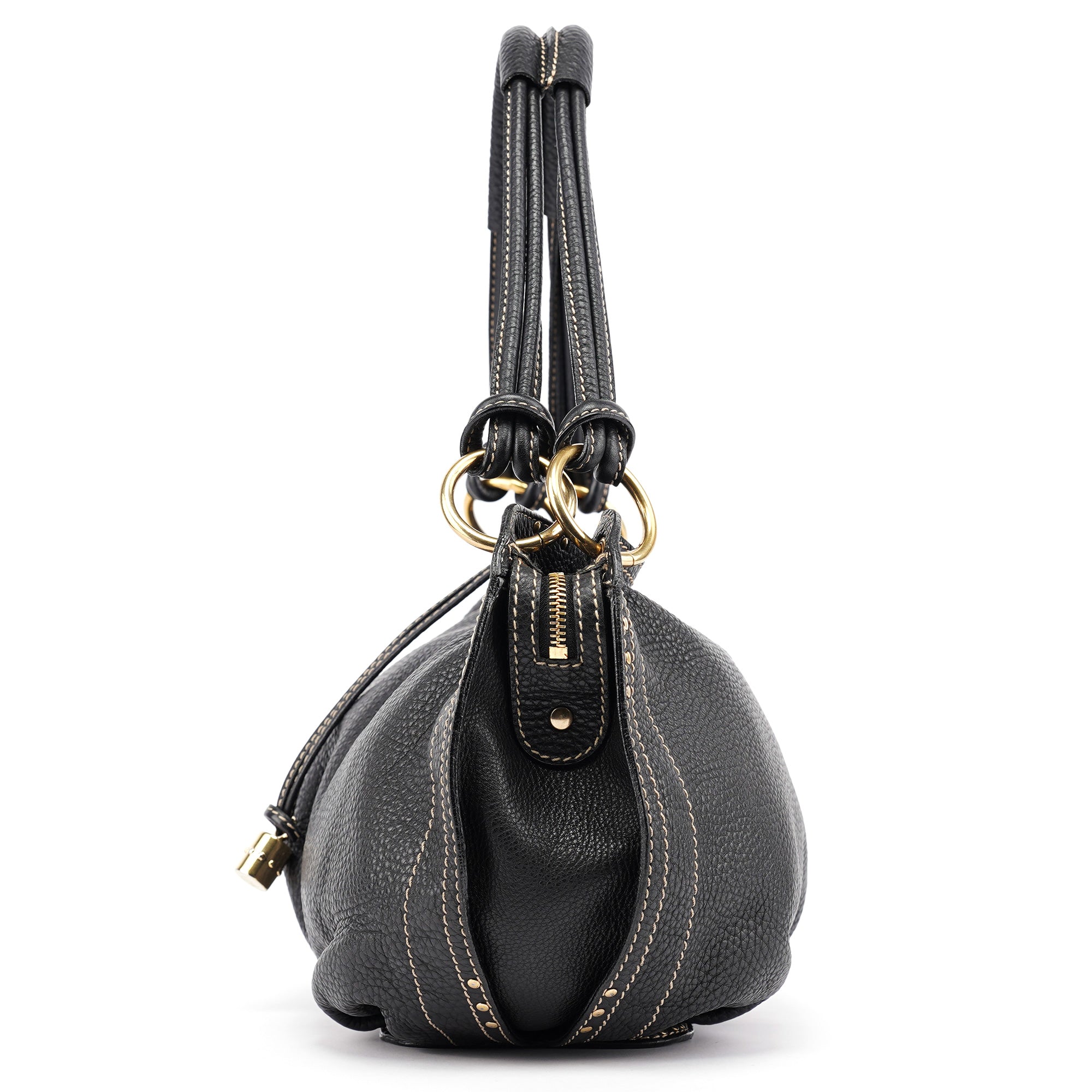 Celine Black Leather Bittersweet Shoulder Bag