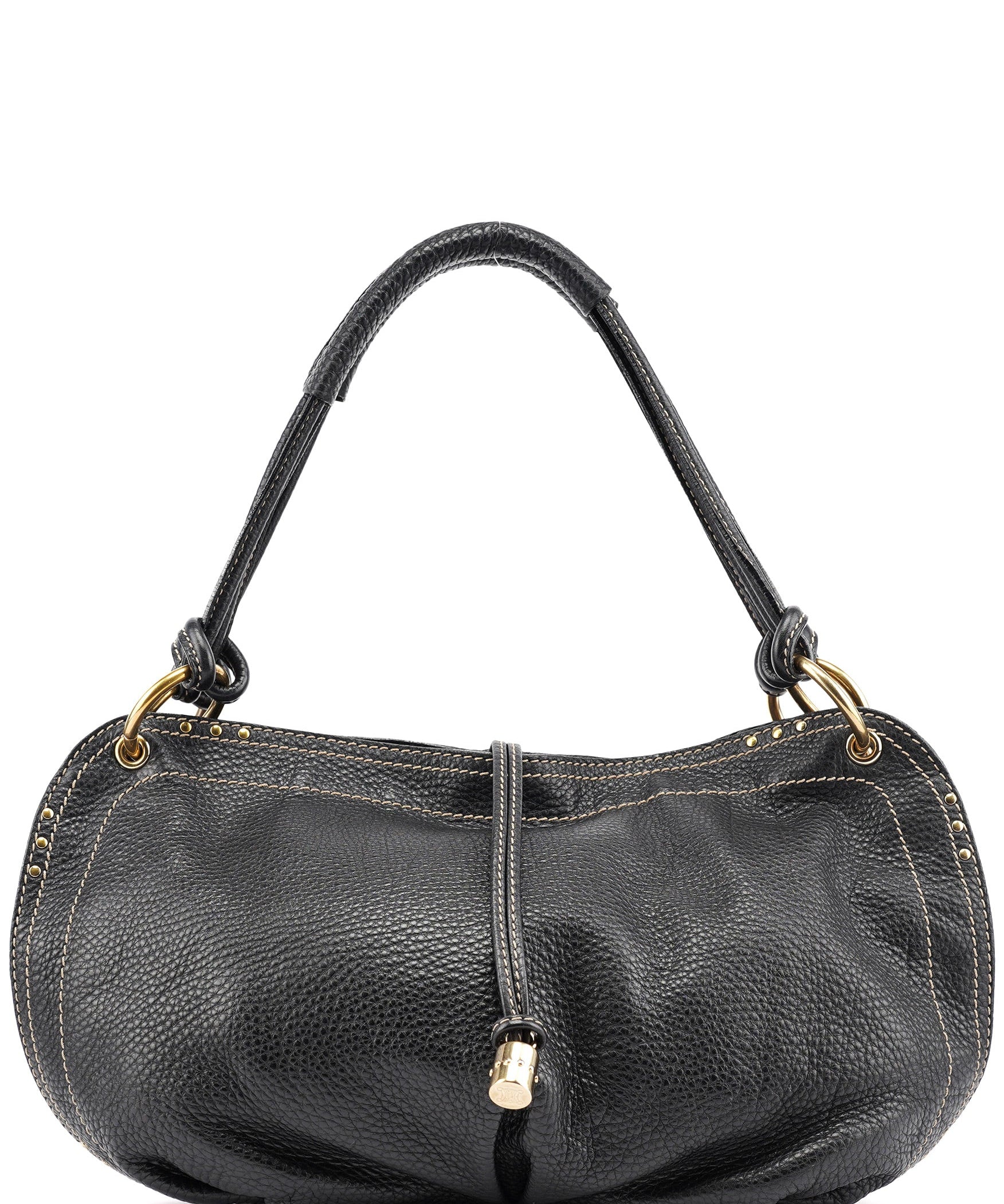 Celine Black Leather Bittersweet Shoulder Bag