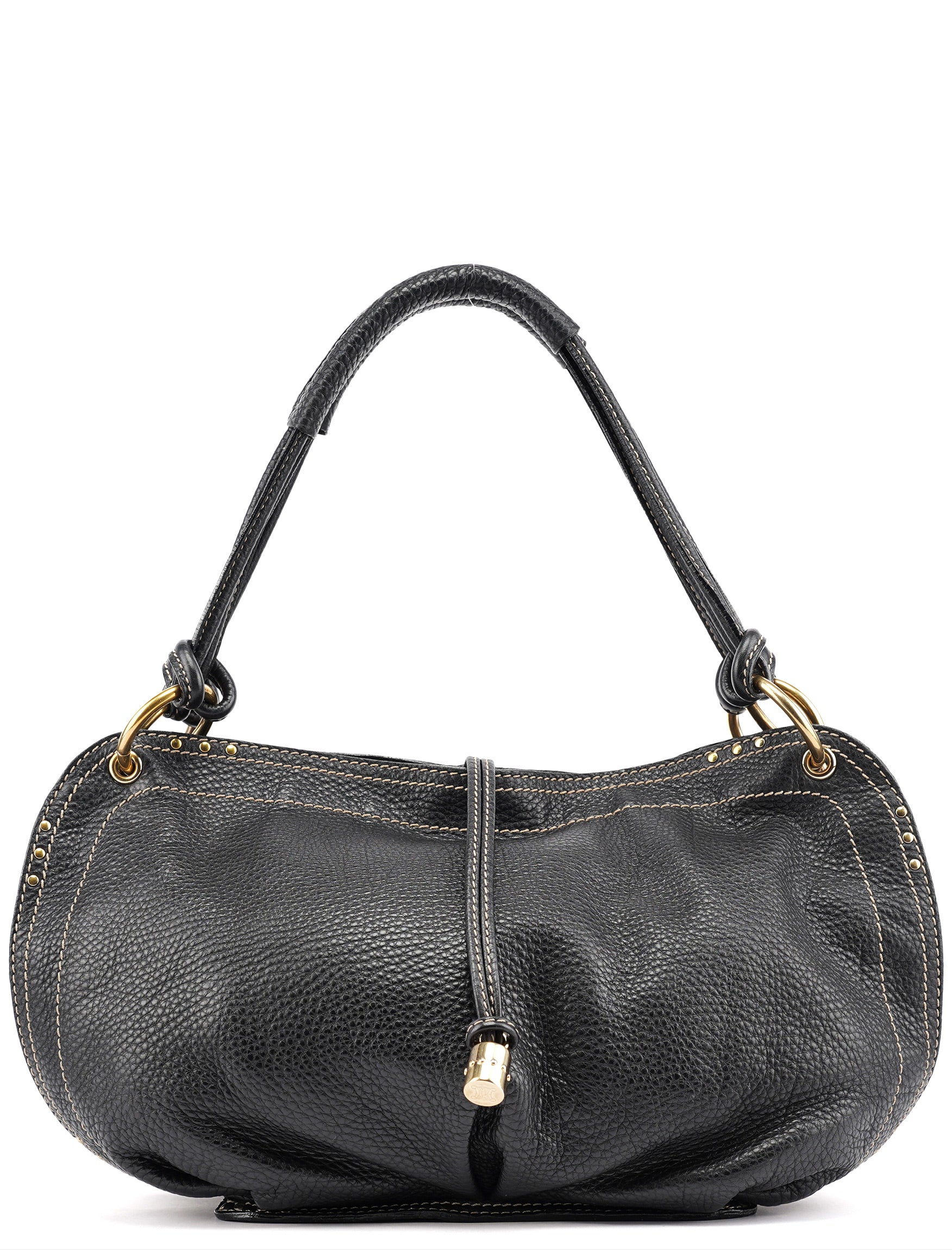 Celine Black Leather Bittersweet Shoulder Bag