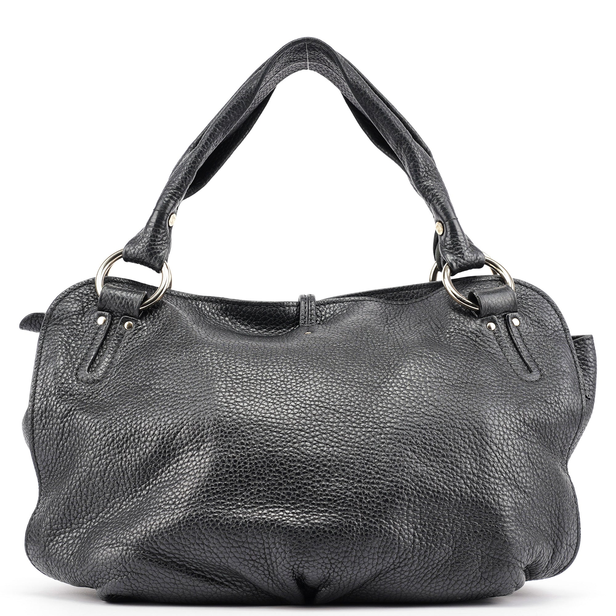 Celine Sac porté épaule Bittersweet en cuir noir