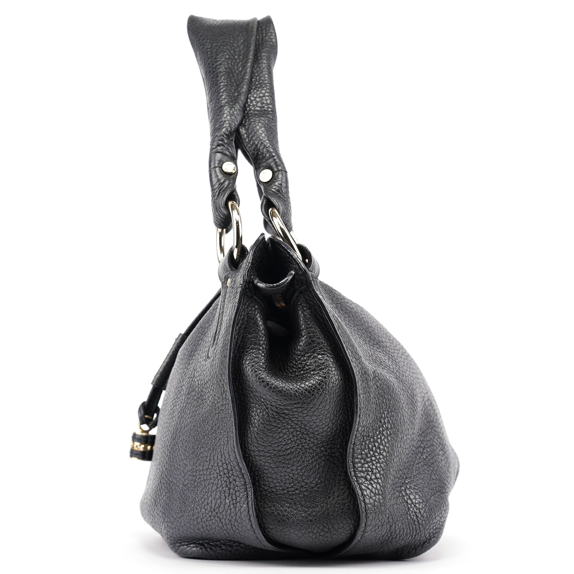 Celine Sac porté épaule Bittersweet en cuir noir