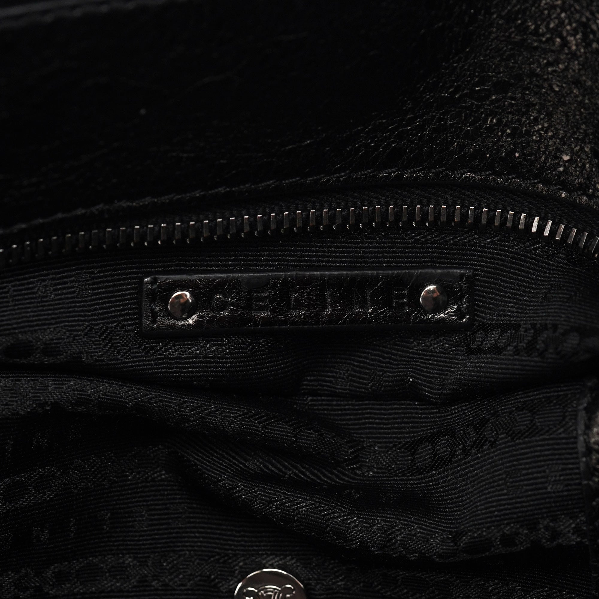 Celine Black Leather Bittersweet Shoulder Bag