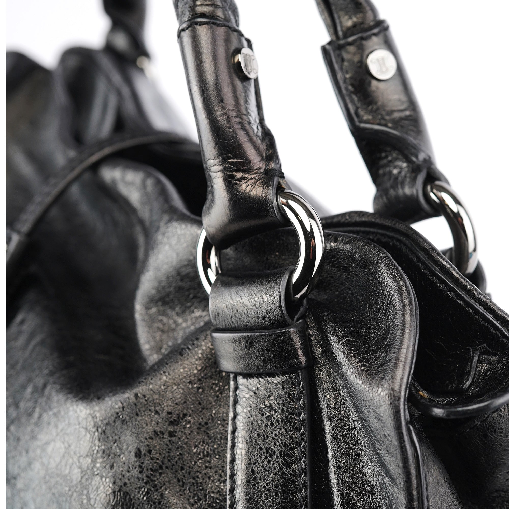 Celine Black Leather Bittersweet Shoulder Bag