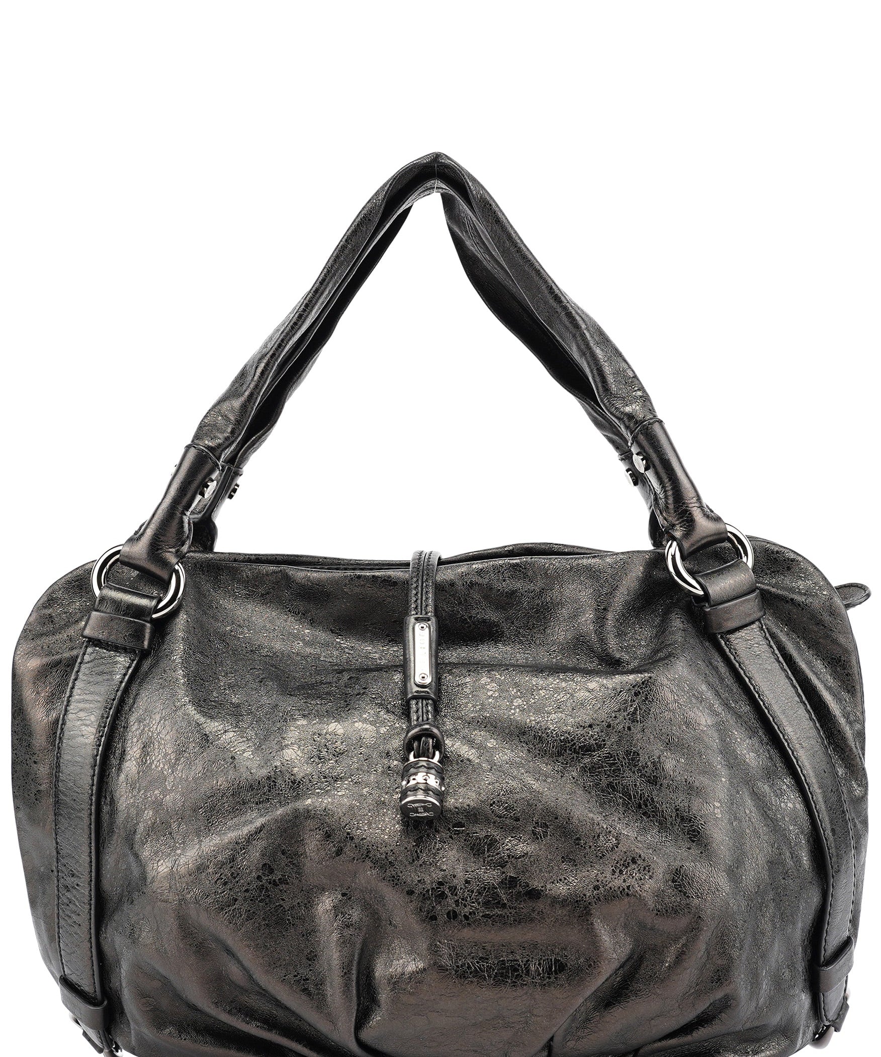 Celine Sac porté épaule Bittersweet en cuir noir