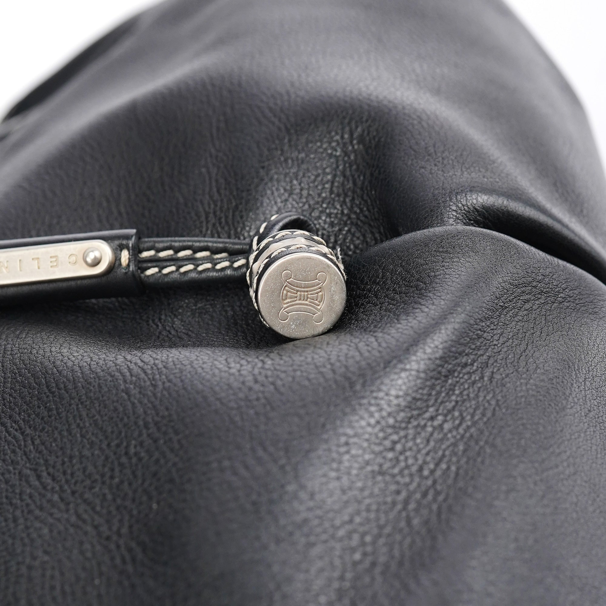 Celine Black Leather Bittersweet Shoulder Bag