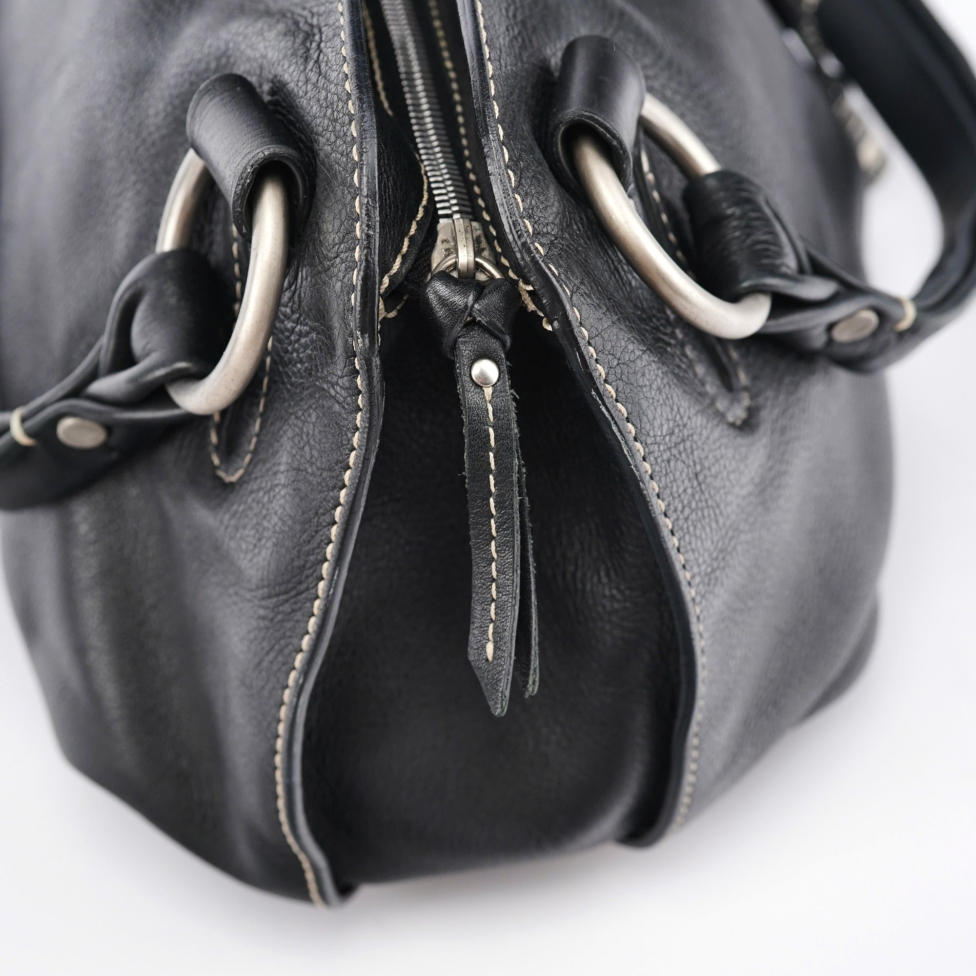 Celine Black Leather Bittersweet Shoulder Bag