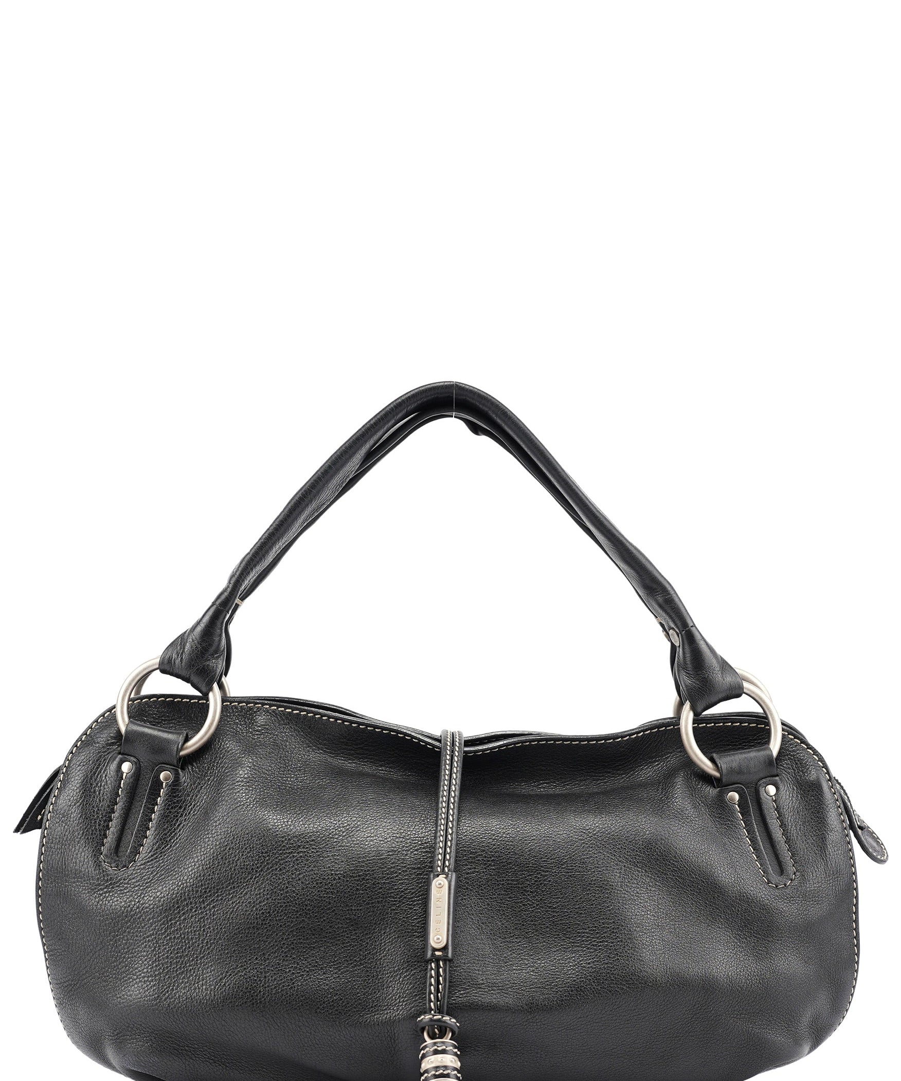 Celine Sac porté épaule Bittersweet en cuir noir