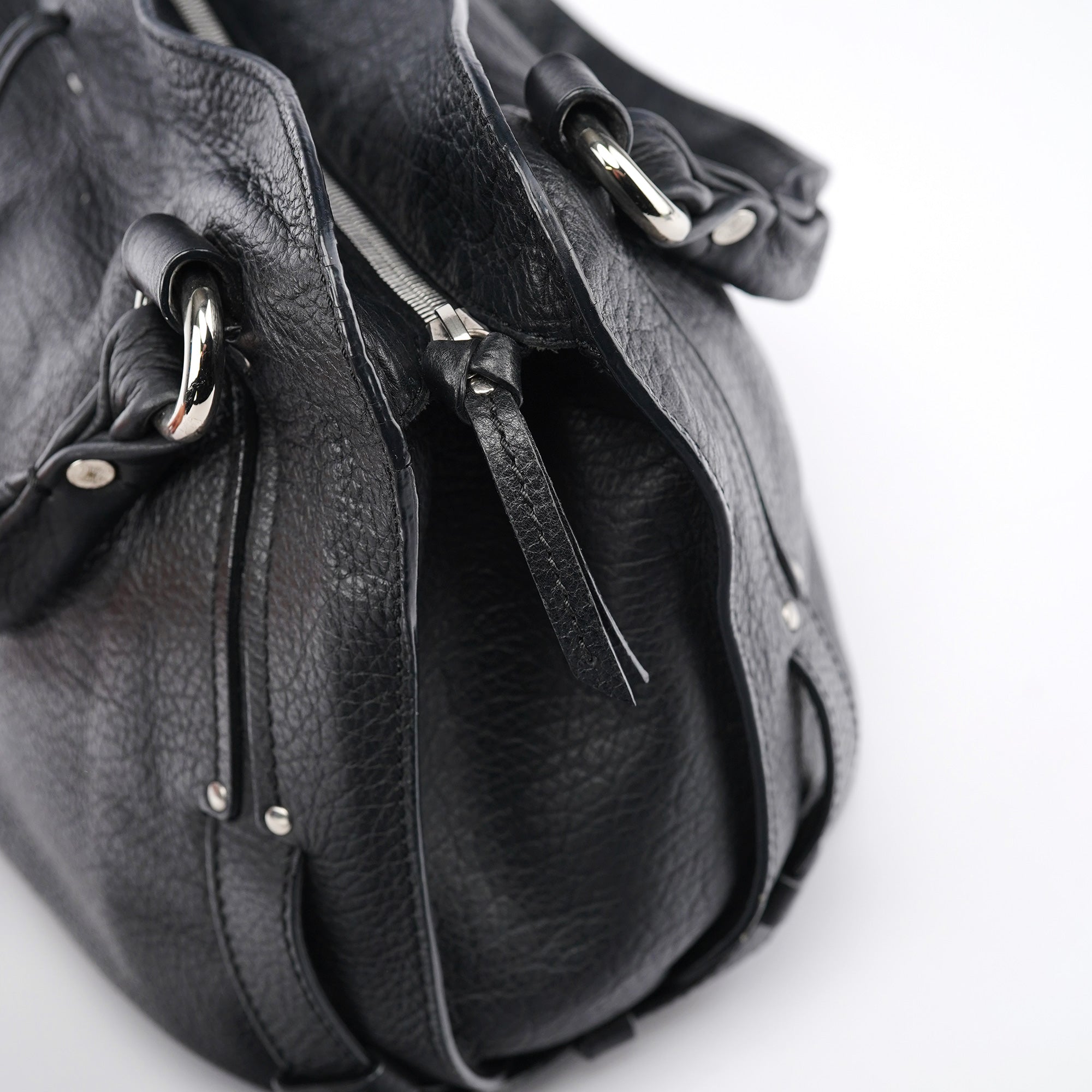 Celine Black Leather Bittersweet Shoulder Bag