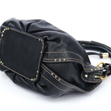 Celine Bittersweet Schultertasche aus schwarzem Leder