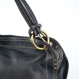 Celine Black Leather Bittersweet Shoulder Bag
