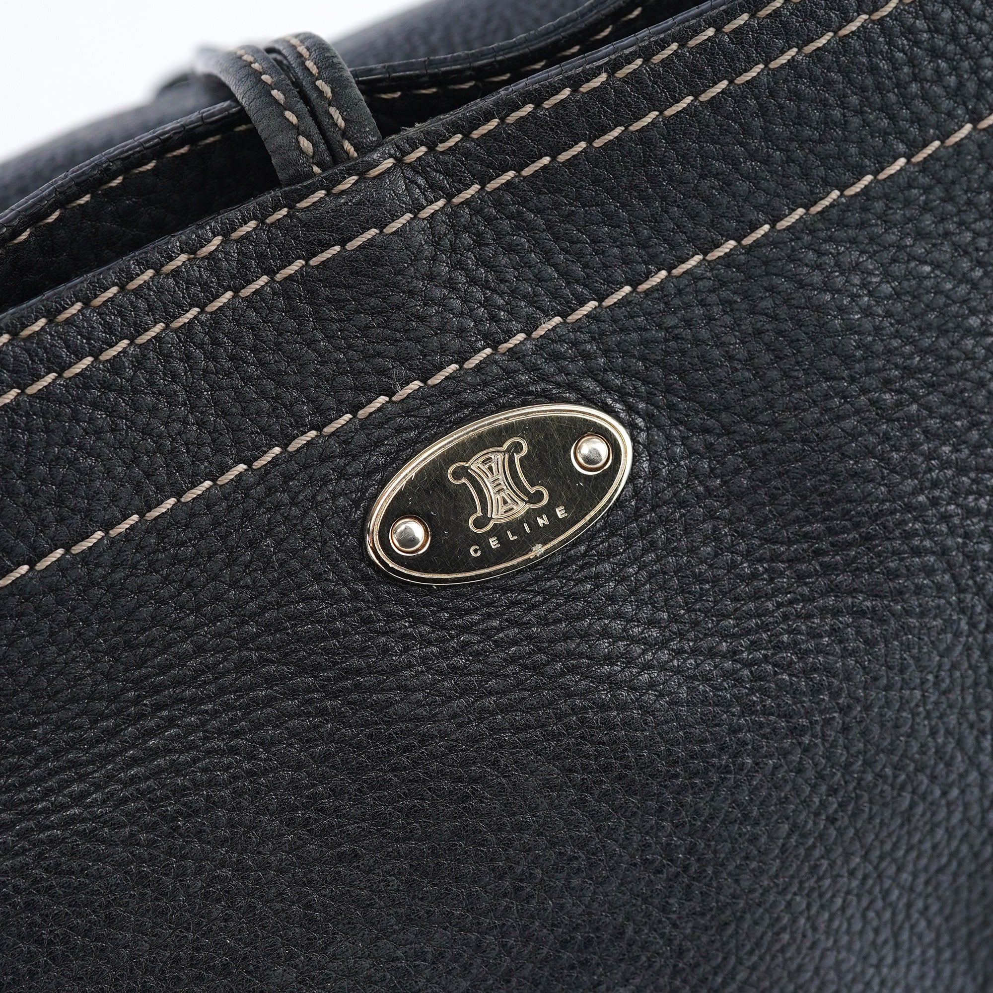 Celine Bittersweet Schultertasche aus schwarzem Leder