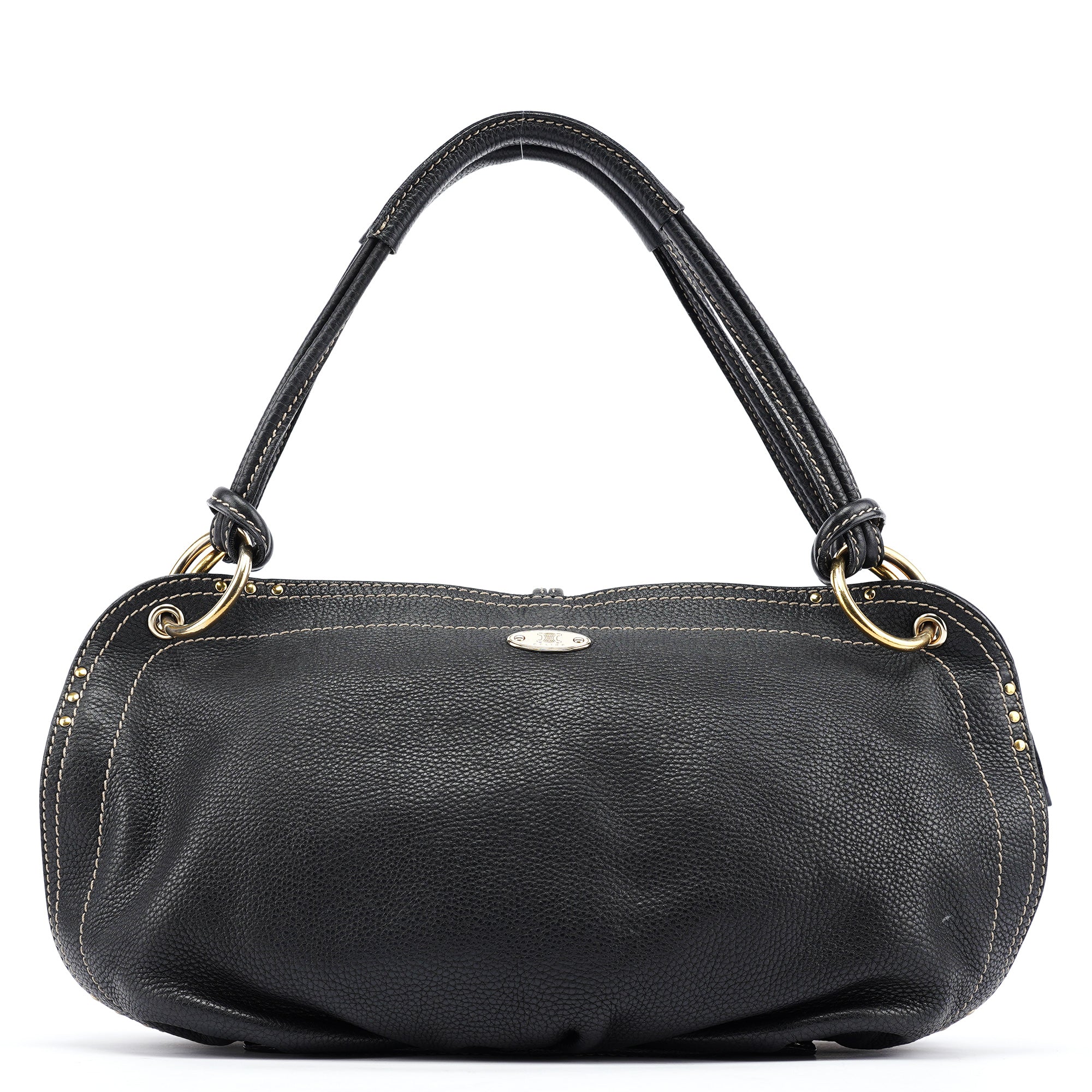 Celine Bittersweet Schultertasche aus schwarzem Leder