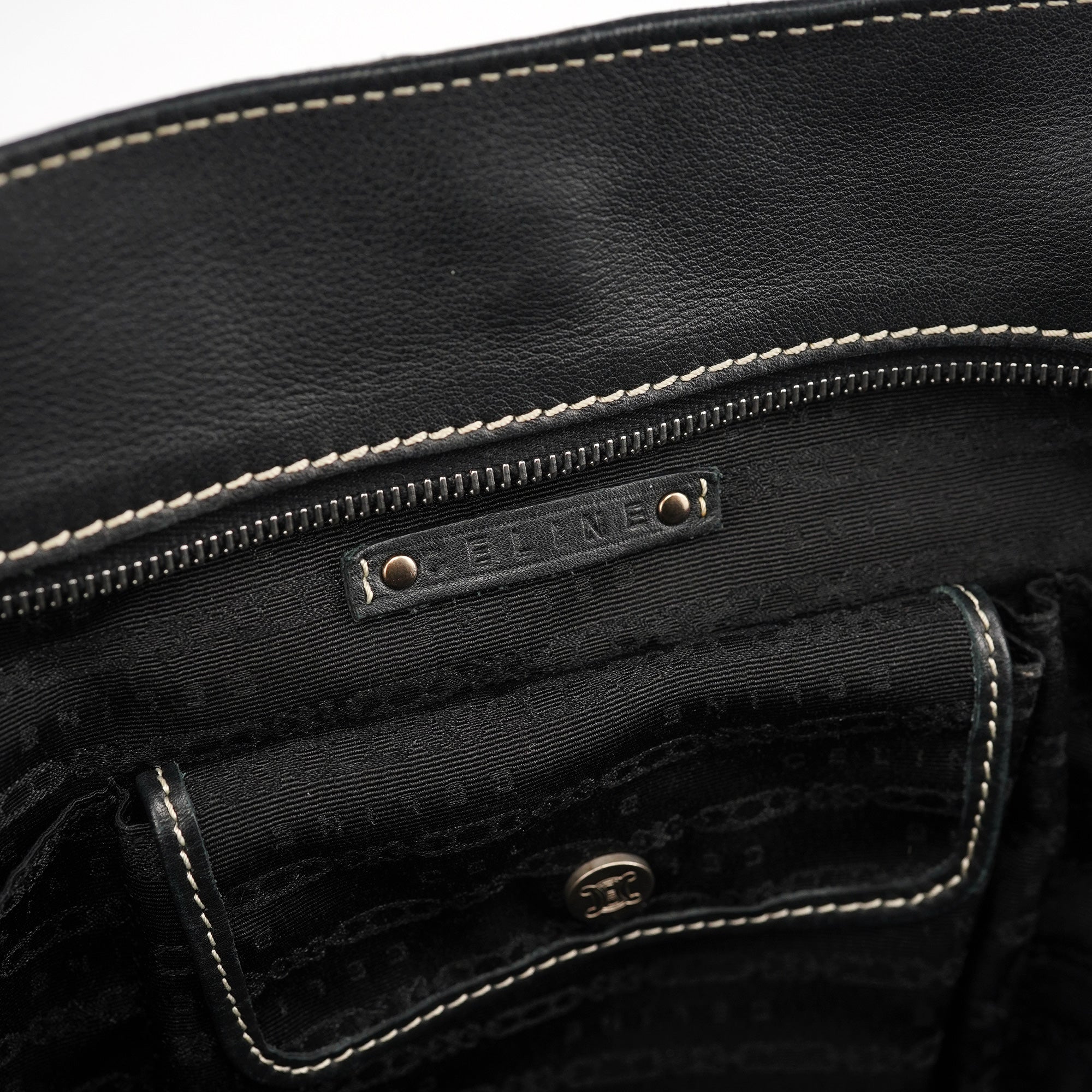 Celine Black Leather Bittersweet Shoulder Bag