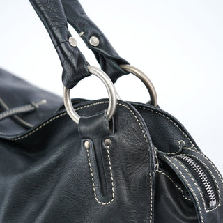 Celine Black Leather Bittersweet Shoulder Bag