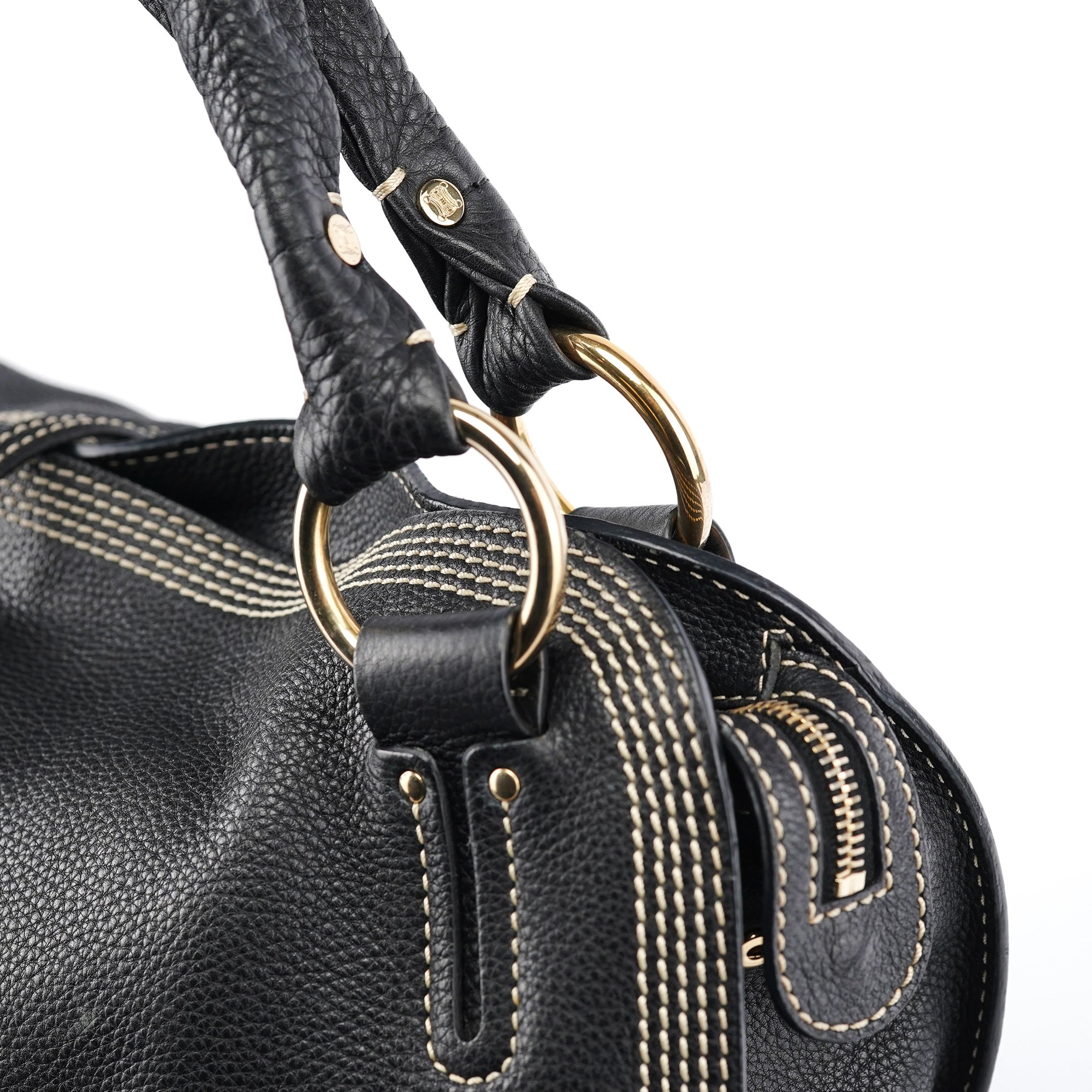 Celine Black Leather Bittersweet Shoulder Bag