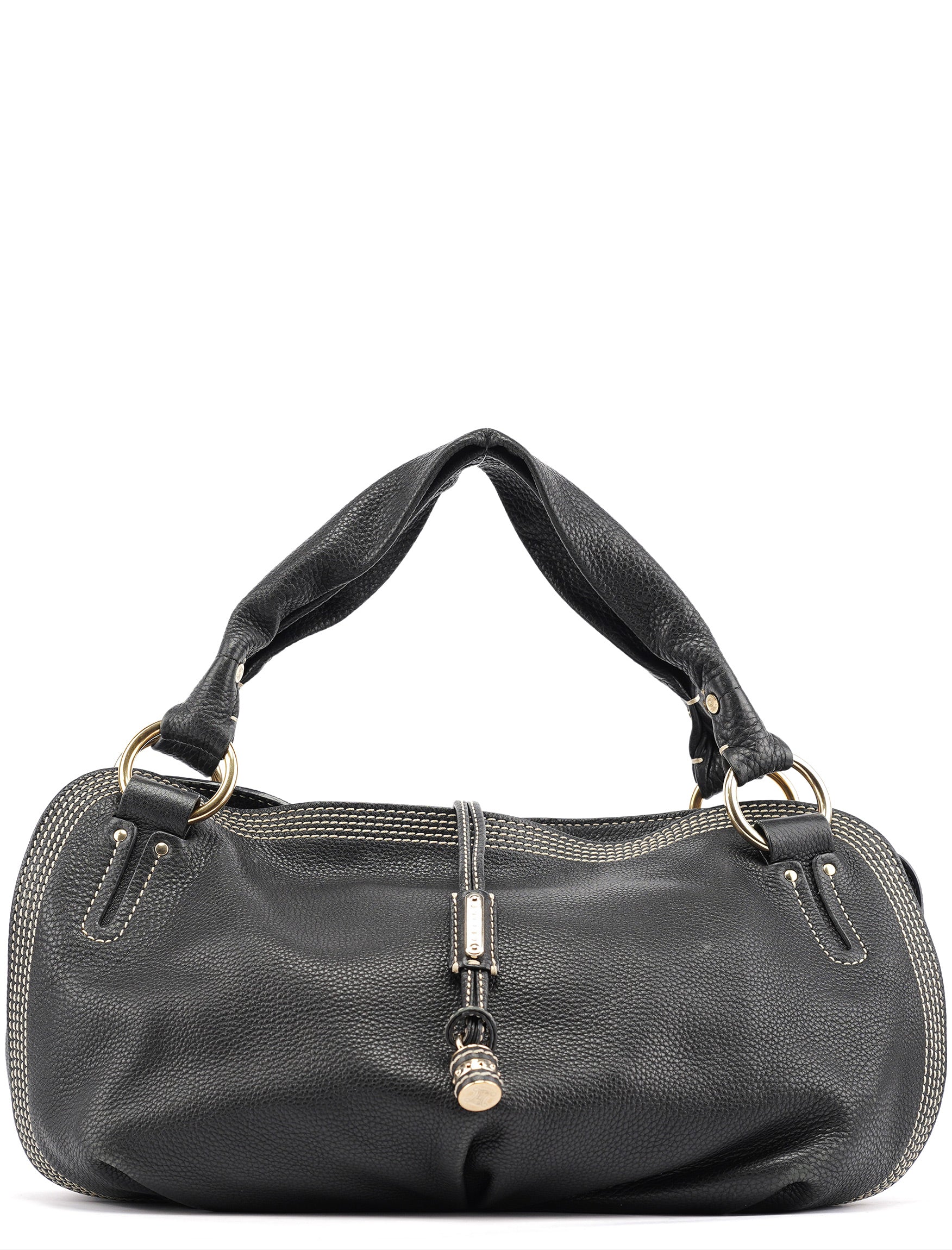 Celine Black Leather Bittersweet Shoulder Bag