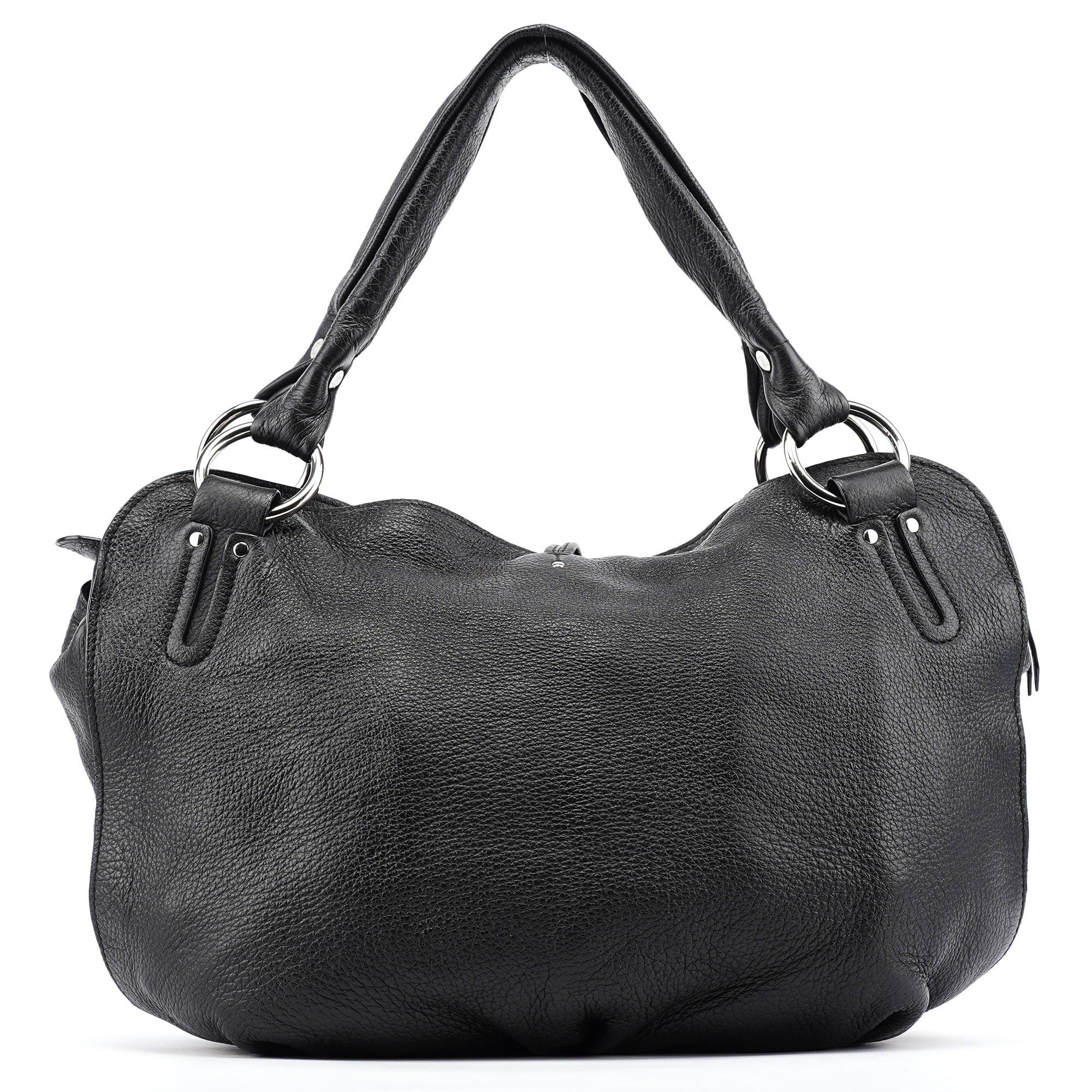 Celine Bittersweet Schultertasche aus schwarzem Leder