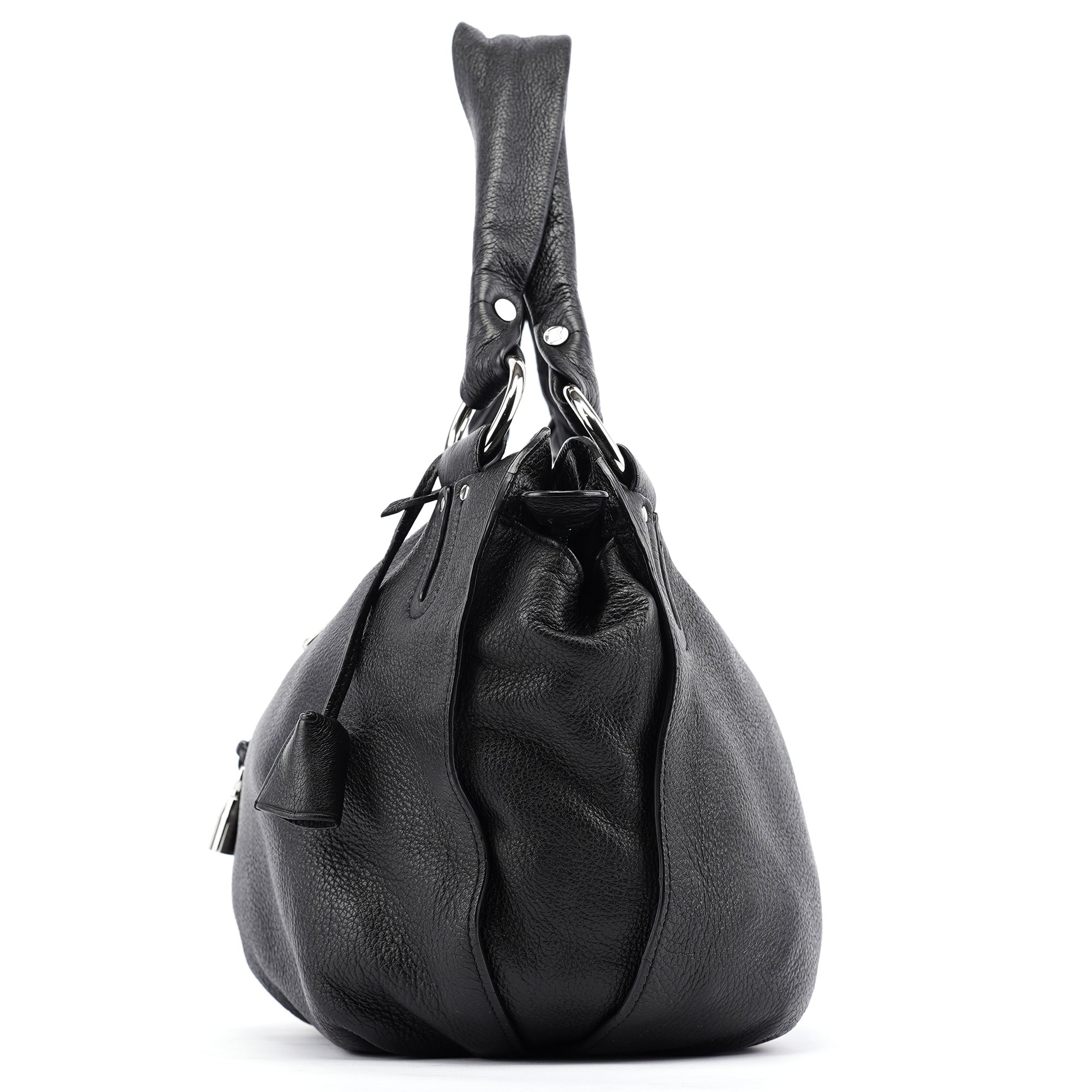 Celine Bittersweet Schultertasche aus schwarzem Leder