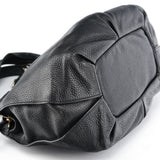 Celine Sac porté épaule Bittersweet en cuir noir