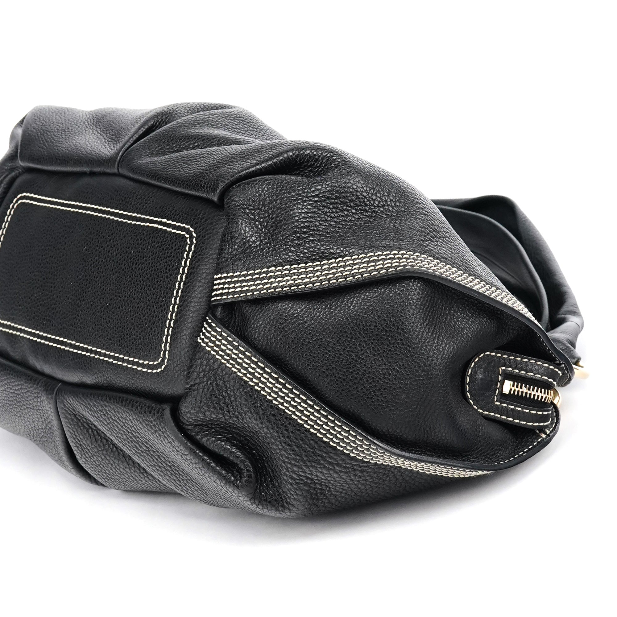 Celine Sac porté épaule Bittersweet en cuir noir