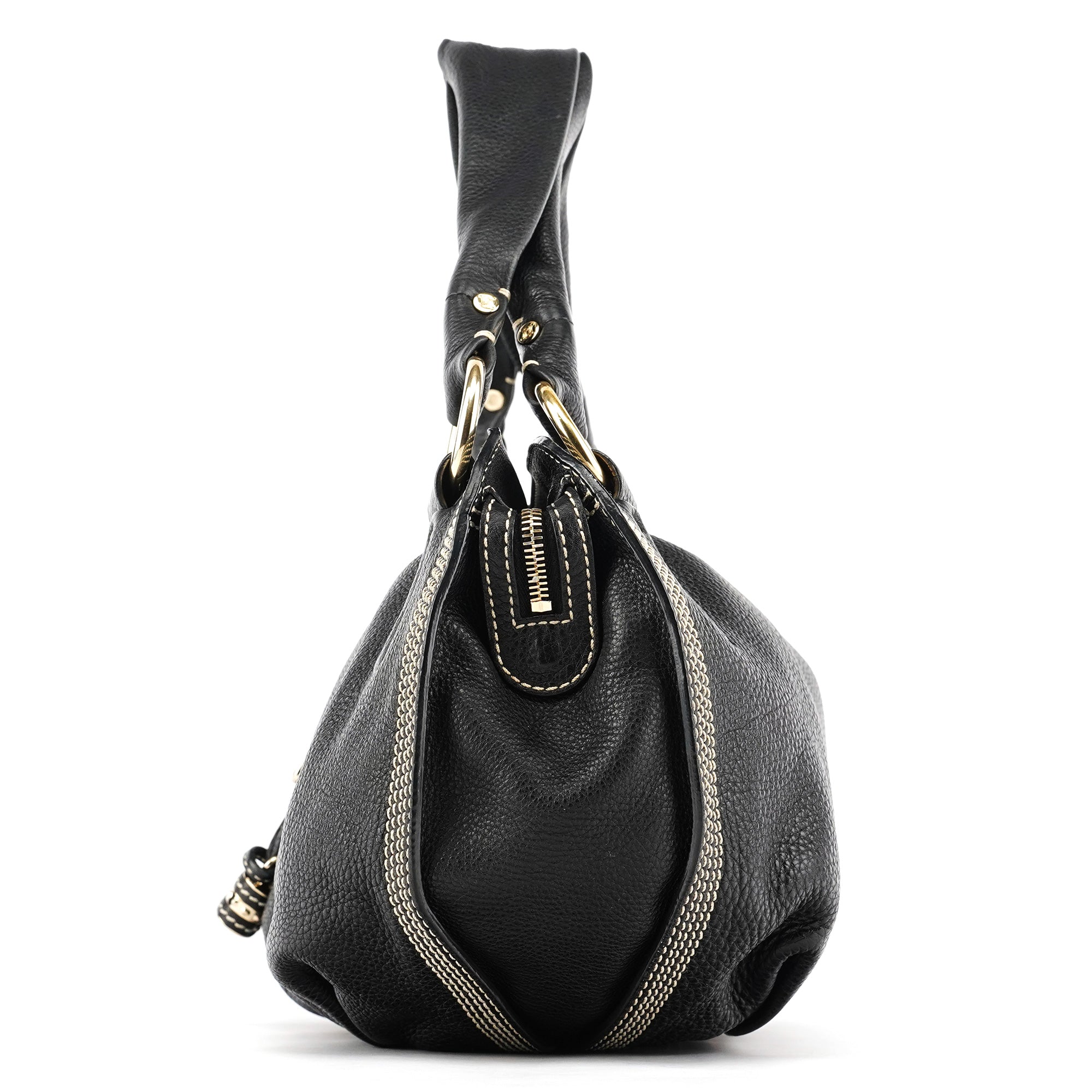 Celine Sac porté épaule Bittersweet en cuir noir