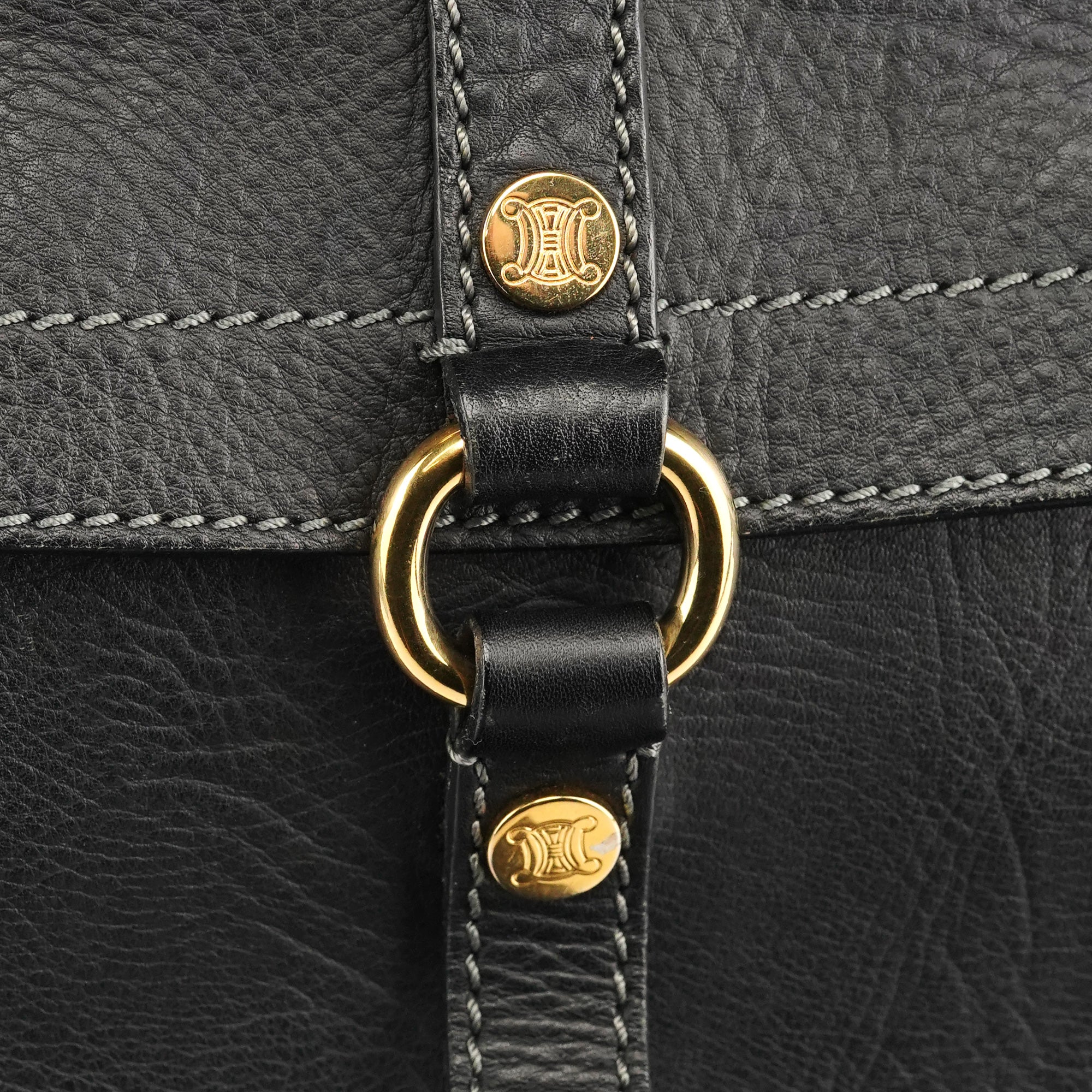 Celine Black Leather Boogie Tote Bag