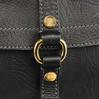 Celine Black Leather Boogie Tote Bag