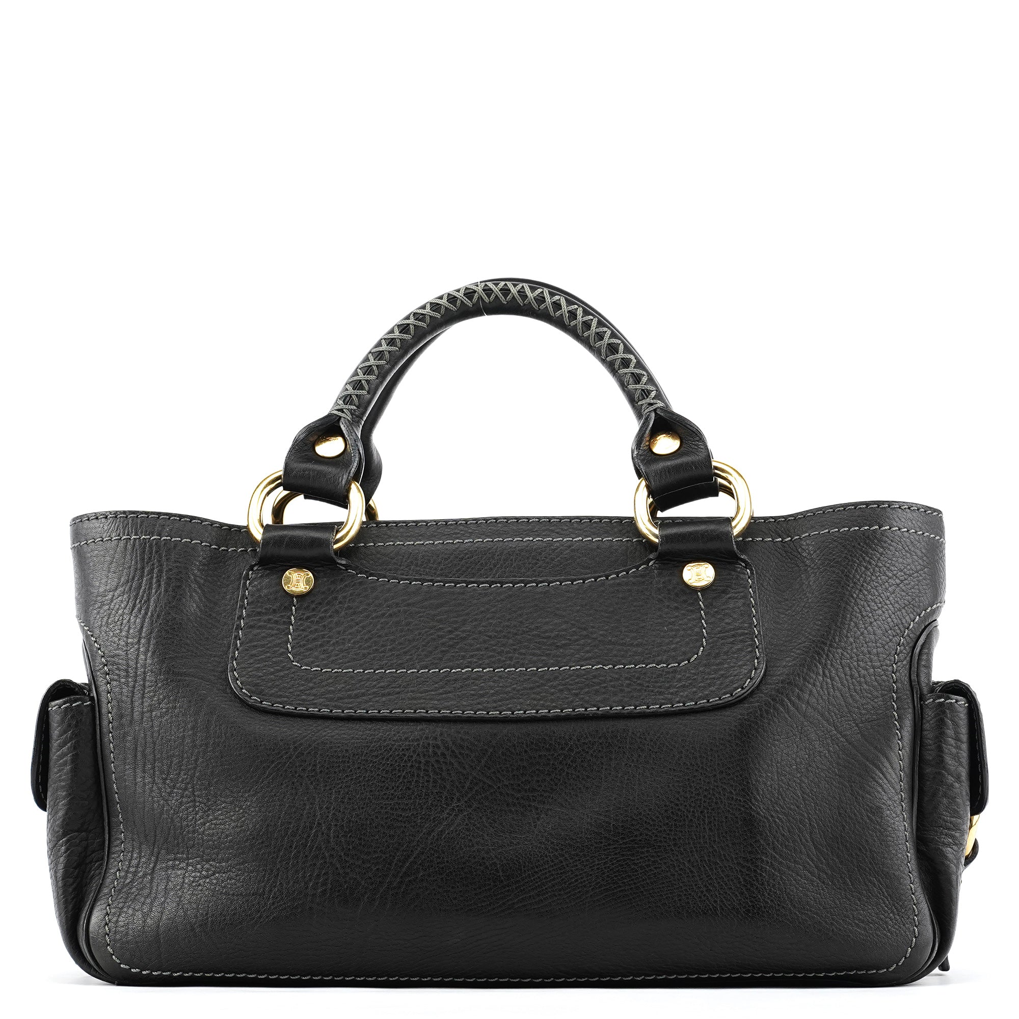 Celine Black Leather Boogie Tote Bag