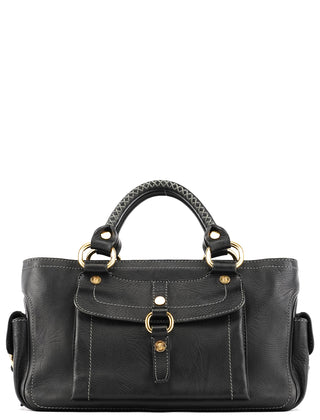 Celine Black Leather Boogie Tote Bag