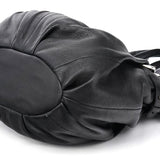 Celine Sac deux portés Pillow en cuir noir