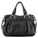 Celine Sac deux portés Pillow en cuir noir