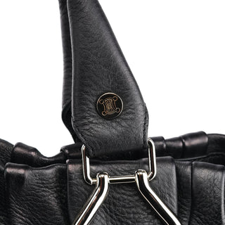 Celine Black Leather Pillow 2-Way Tote Bag
