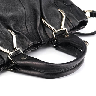 Celine Black Leather Pillow 2-Way Tote Bag