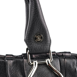 Celine Black Leather Pillow 2-Way Tote Bag