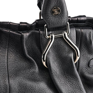 Celine Black Leather Pillow 2-Way Tote Bag